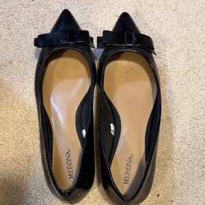 Merona Women's Black Flats with Bow Accent